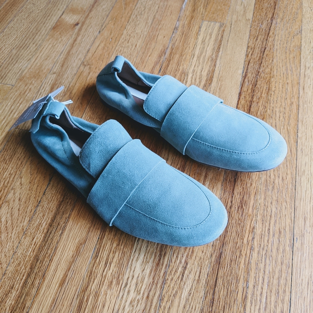 NWT H&M Real Suede Slip On Loafers